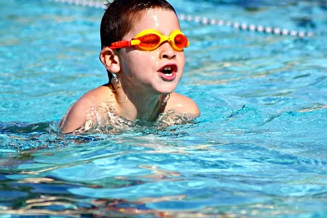 Child swimming