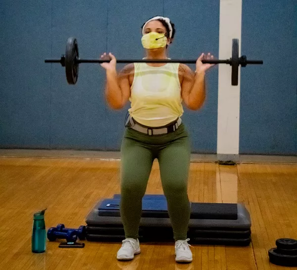 Woman lifting weight