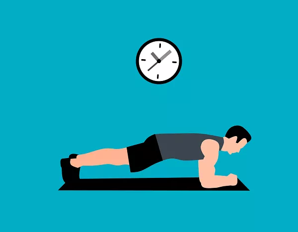 Illustration of man doing a plank