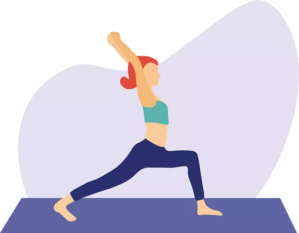 Illustration of woman doing yoga