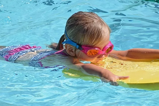 Child swimming